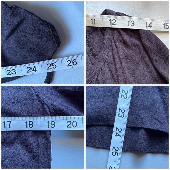 J.Crew Black Pointe Sir Tunic Blouse Long Sleeve V-Neck Boho Goth Witchy M Moto - Picture 6 of 10